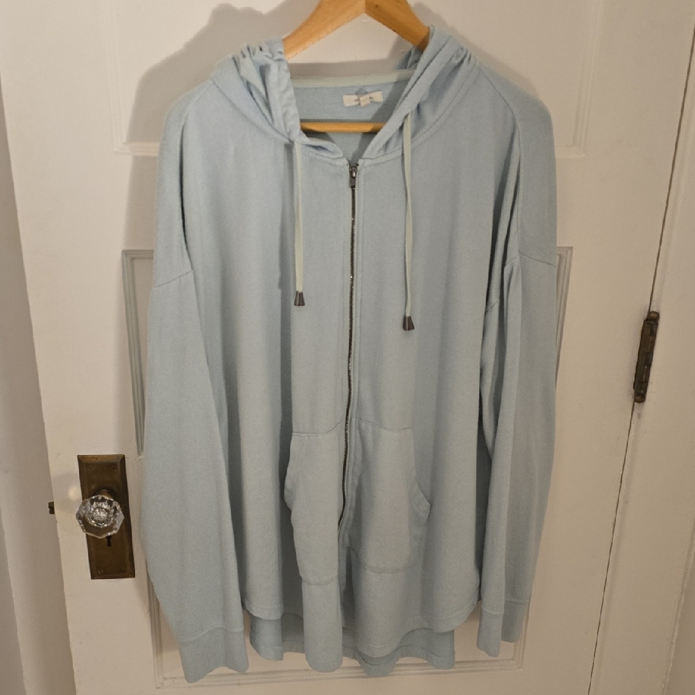 Maurices Light Blue Hoodie Sweatshirt
